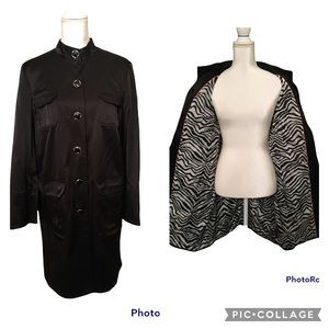 NWOT Straight Coat/Zebra Lining